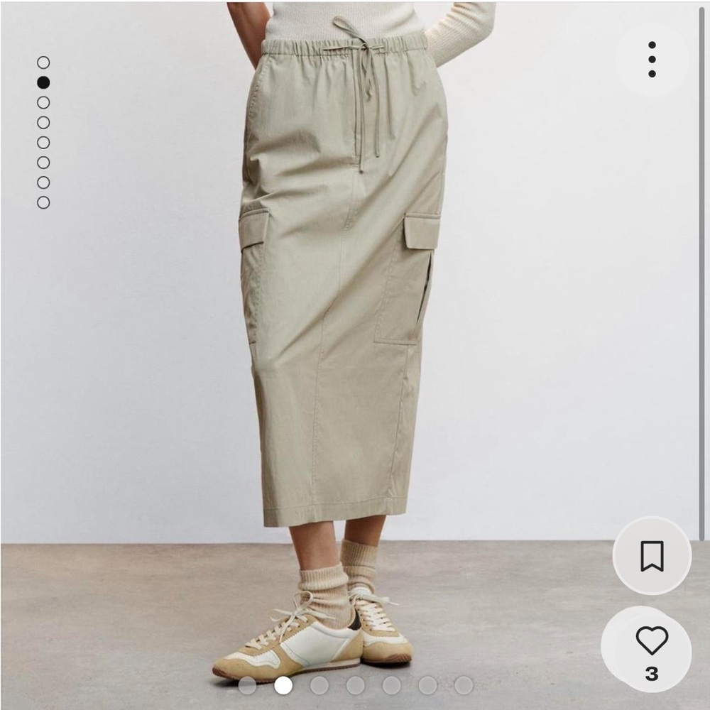 Mango parachute midi skirt size small